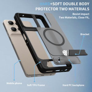 EDGE Mag Pro Case with Kickstand for Moto G Power 2026 / 2025 - Black - Image 7