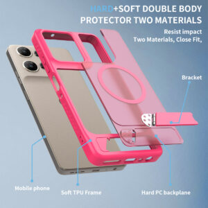 EDGE Mag Pro Case with Kickstand for Moto G Power 2026 / 2025 - Hot Pink - Image 7