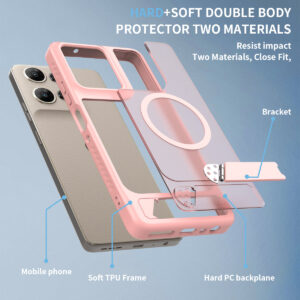 EDGE Mag Pro Case with Kickstand for Moto G Power 2026 / 2025 - Light Pink - Image 7
