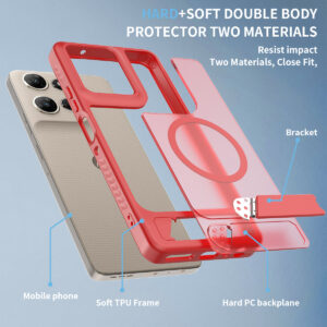 EDGE Mag Pro Case with Kickstand for Moto G Power 2026 / 2025 - Red - Image 6