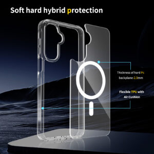 EDGE Mag Clear Series Case for Samsung Galaxy A17  / A16  - Clear - Image 3