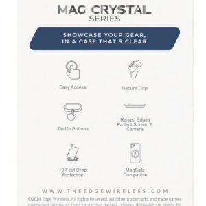 EDGE Mag Clear Case for iPhone 15 / 14 / 13 - Clear - Image 7