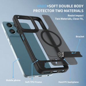 EDGE Mag Pro Case with Kickstand for Moto G 5G 2026 / 2025 & G Play 2026 - Black - Image 7