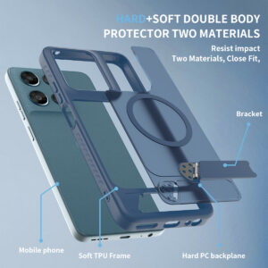 EDGE Mag Pro Case with Kickstand for Moto G 5G 2026 / 2025 & G Play 2026 - Blue - Image 7