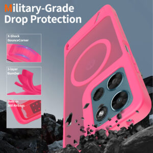 EDGE Mag Pro Case with Kickstand for Moto G 5G 2026 / 2025 & G Play 2026 - Hot Pink - Image 4