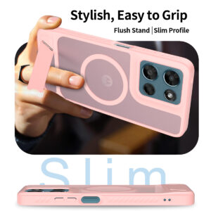 EDGE Mag Pro Case with Kickstand for Moto G 5G 2026 / 2025 & G Play 2026 - Light Pink - Image 6