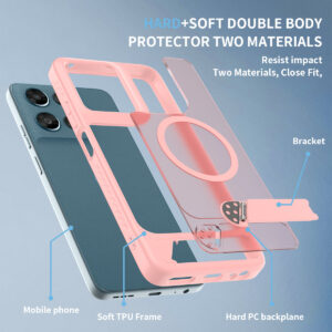EDGE Mag Pro Case with Kickstand for Moto G 5G 2026 / 2025 & G Play 2026 - Light Pink - Image 7