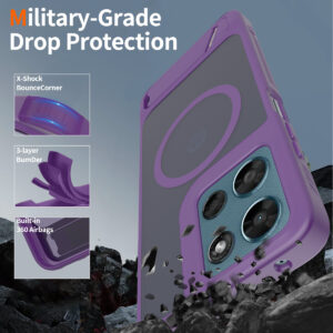 EDGE Mag Pro Case with Kickstand for Moto G 5G 2026 / 2025 & G Play 2026 - Purple - Image 4