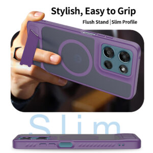 EDGE Mag Pro Case with Kickstand for Moto G 5G 2026 / 2025 & G Play 2026 - Purple - Image 6