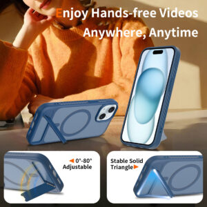EDGE Mag Pro Case with Kickstand for iPhone 15 / 14 / 13 - Blue - Image 3