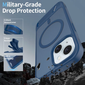 EDGE Mag Pro Case with Kickstand for iPhone 15 / 14 / 13 - Blue - Image 4