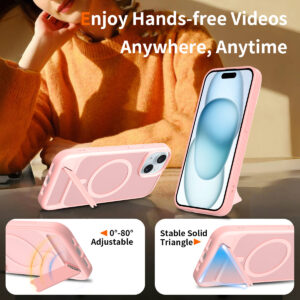 EDGE Mag Pro Case with Kickstand for iPhone 15 / 14 / 13 - Light Pink - Image 3