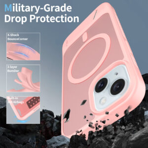EDGE Mag Pro Case with Kickstand for iPhone 15 / 14 / 13 - Light Pink - Image 4
