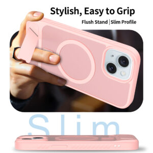 EDGE Mag Pro Case with Kickstand for iPhone 15 / 14 / 13 - Light Pink - Image 6