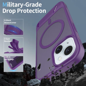 EDGE Mag Pro Case with Kickstand for iPhone 15 / 14 / 13 - Purple - Image 4