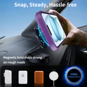 EDGE Mag Pro Case with Kickstand for iPhone 15 / 14 / 13 - Purple - Image 5