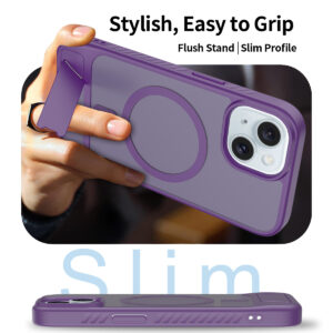 EDGE Mag Pro Case with Kickstand for iPhone 15 / 14 / 13 - Purple - Image 6