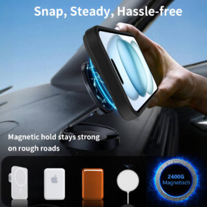EDGE Mag Pro Case with Kickstand for iPhone 15 / 14 / 13 - Black - Image 5