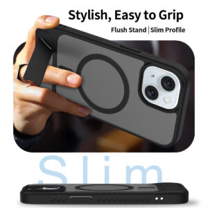 EDGE Mag Pro Case with Kickstand for iPhone 15 / 14 / 13 - Black - Image 6