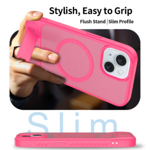 EDGE Mag Pro Case with Kickstand for iPhone 15 / 14 / 13 - Hot Pink - Image 6