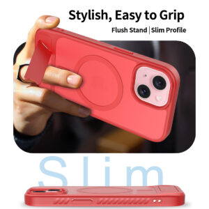 EDGE Mag Pro Case with Kickstand for iPhone 16E / 17E - Red - Image 6