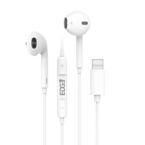 Edge Pulse Series Lightning Stereo Wired Earbuds - White