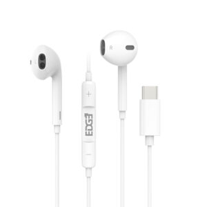 Edge Pulse Series Type-C Stereo Wired Earbuds - White